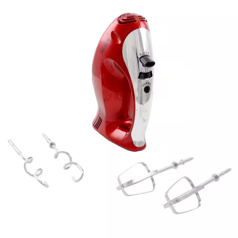 5-Speed Red Hand Mixer