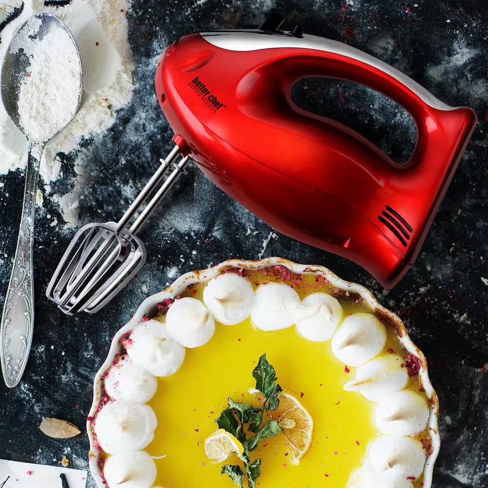 5-Speed Red Hand Mixer