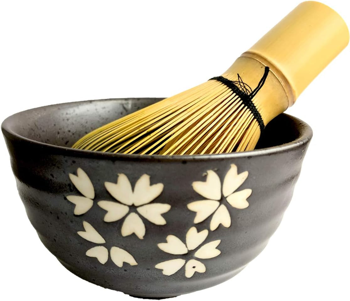 Traditional Japanese Matcha Tea Set, Matcha Whisk, Traditional Scoop, Matcha Bow