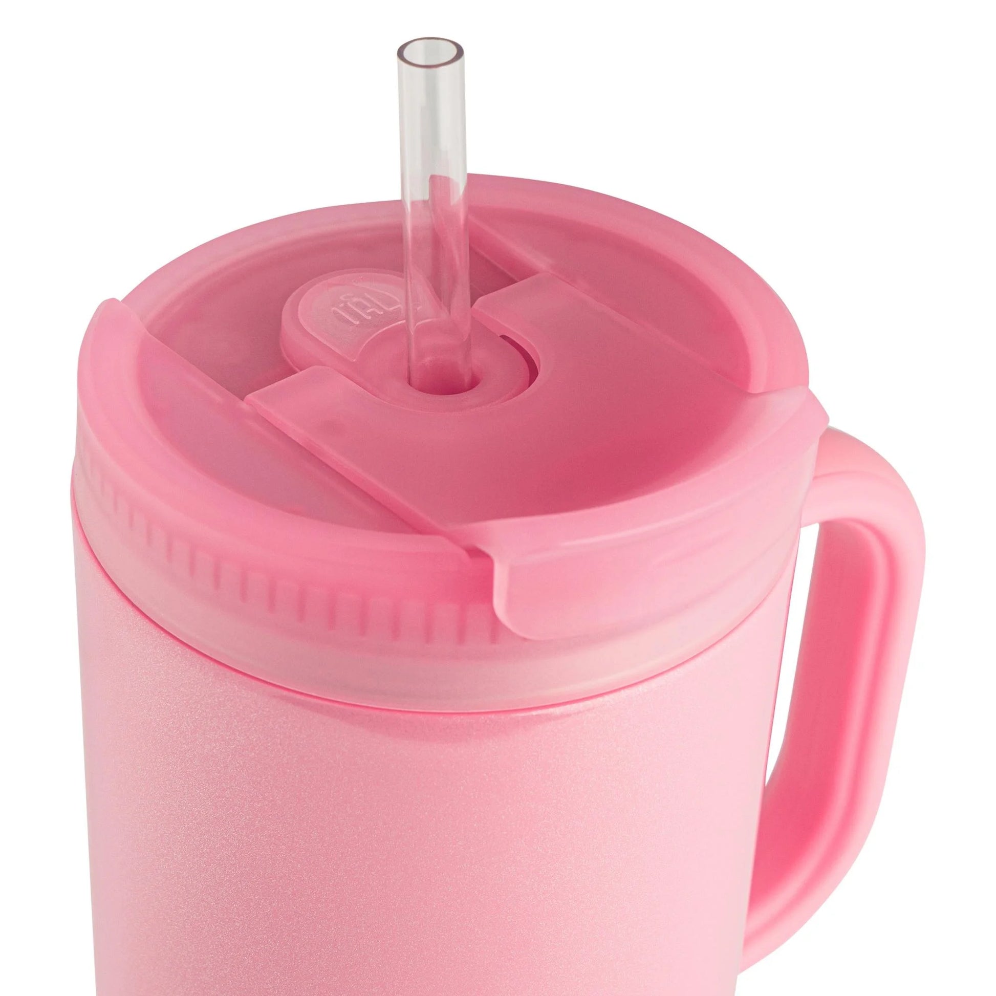 Stainless Steel Hudson Tumbler with Straw 40 Fl Oz, Shimmering Pink