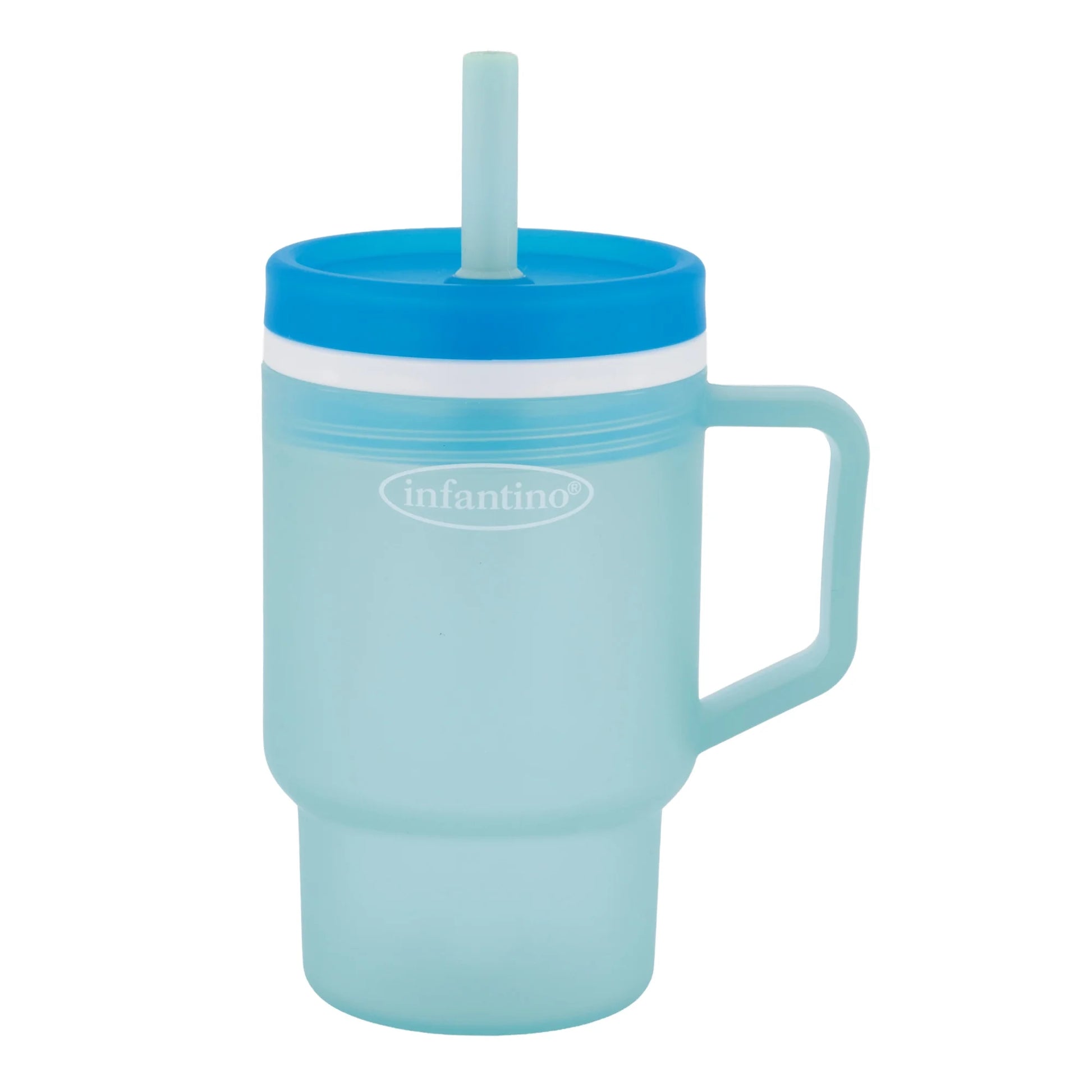 My 1St Tumbler – Adorable 10 Oz. Training Cup with Toddler-Friendly Straw and Handle, Moody Blue