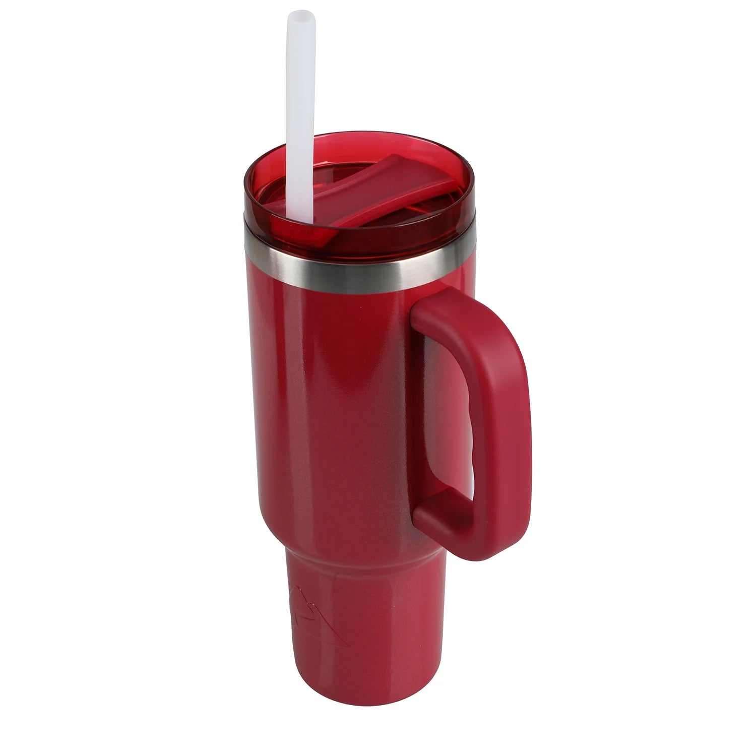 (3 Pack)  40 Oz Insulated Tumbler with Straw Lid, Red Shimmer