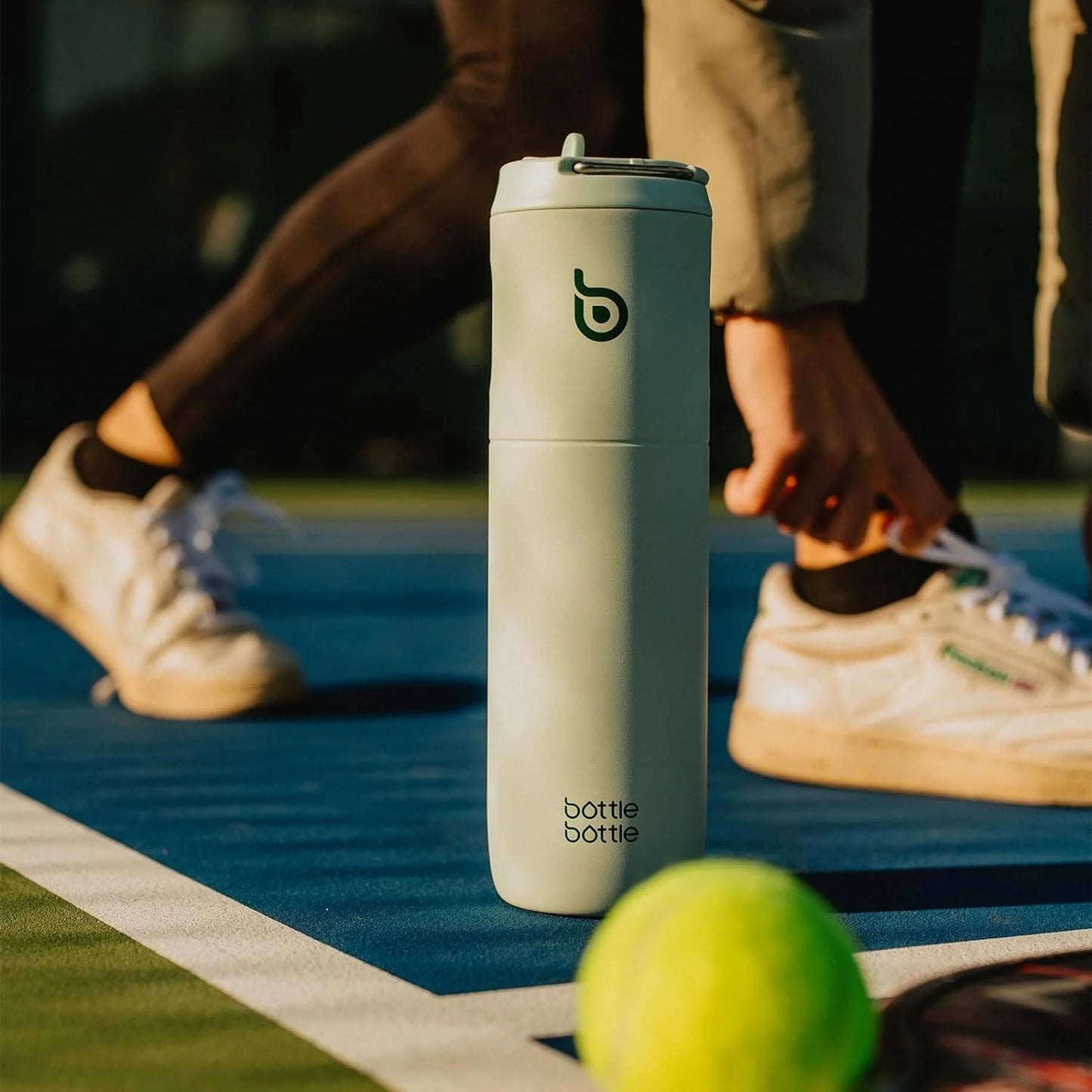 Insulated Water Bottle 24Oz with Straw Lid and Handle for Sports Travel Gym Stainless Steel Water Bottles Double-Wall Vacuum Metal Leak Proof Bpa-Free Light Green