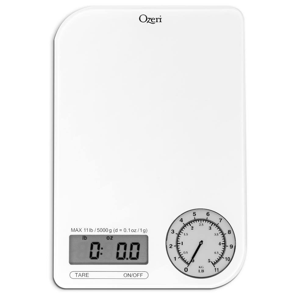 Rev Digital Kitchen Scale with Electro-Mechanical Weight Dial