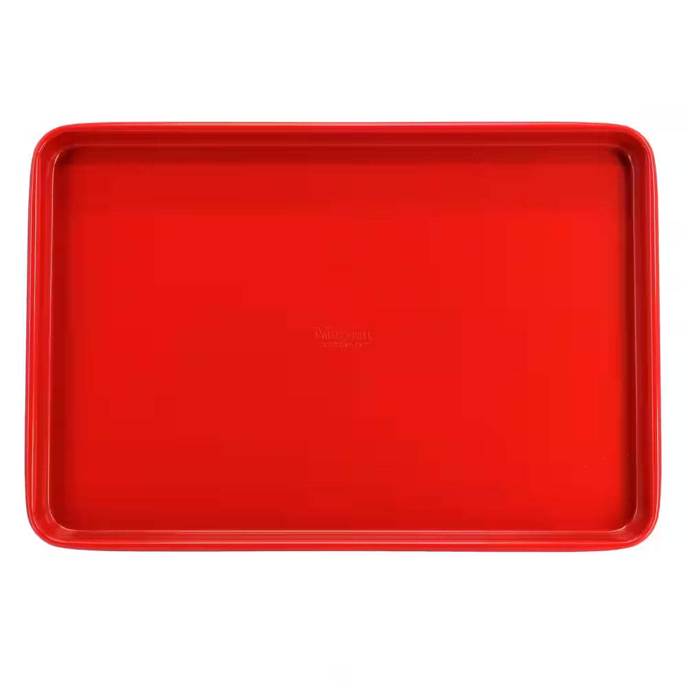 6 Piece Carbon Steel Bakeware Set in Red with Cookie Cutters
