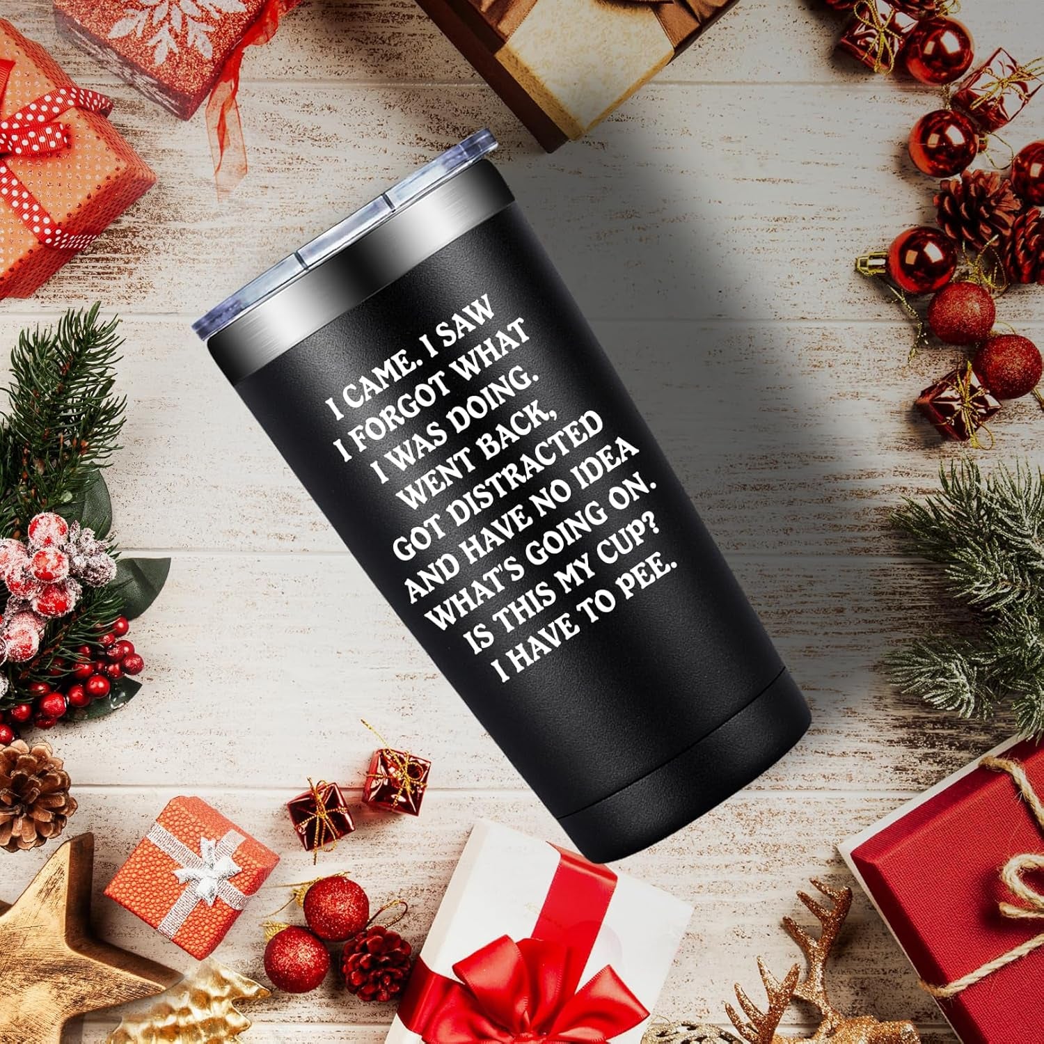 Birthday Gifts for Men, Women - I Came I Saw I Forgot Tumbler 20Oz - Christmas Gag Gifts for Old People, Elderly Women - Senior Citizen Gift - Funny Gift for Elderly Dad Mom Grandma Grandpa