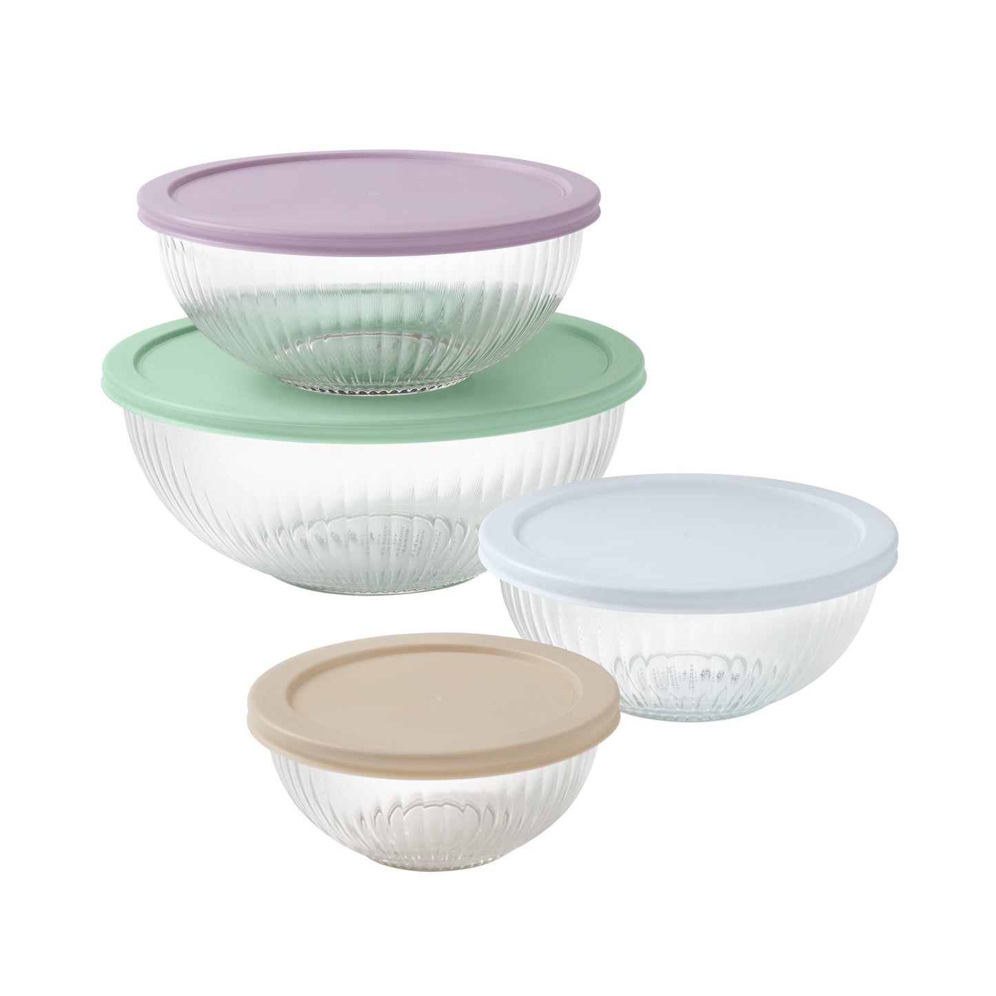 8-Piece Glass Mixing Bowl Set
