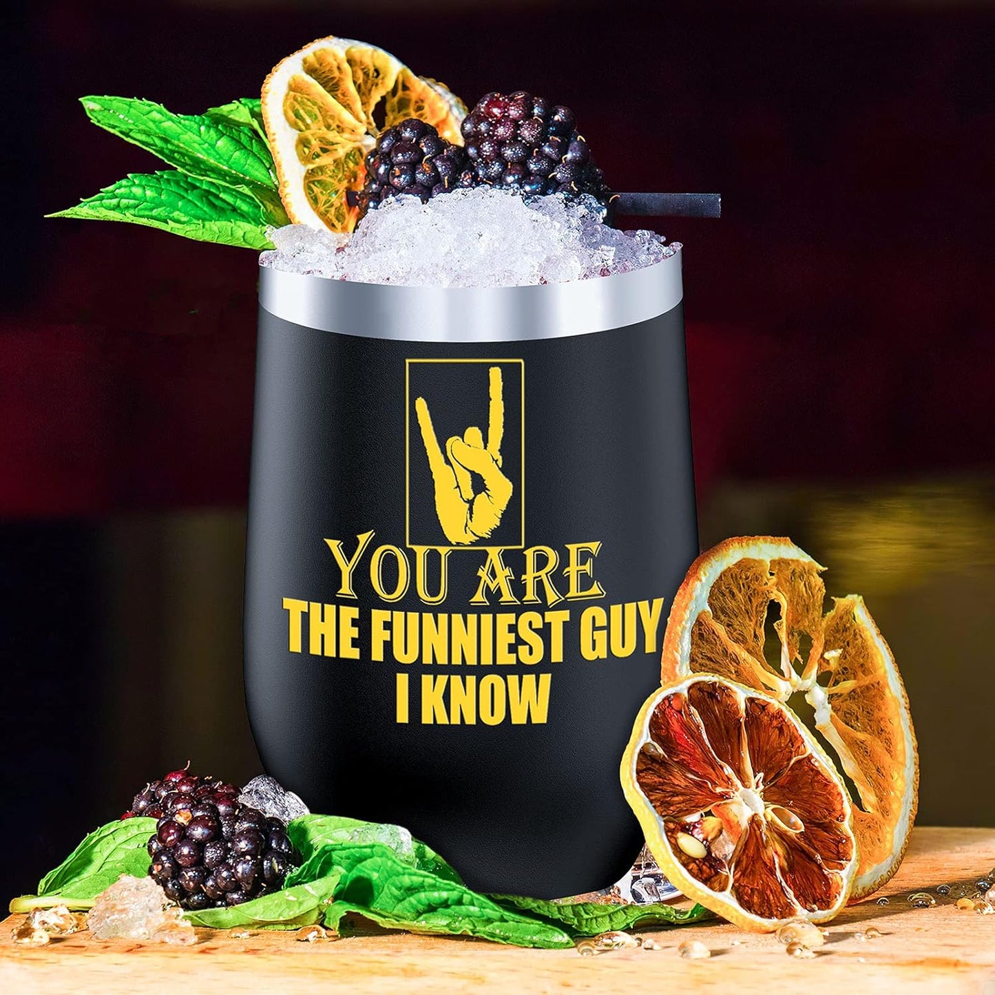 Birthday Gifts for Women - Funny Gifts for Women, 12Oz Insulated Wine Tumbler with Sayings for Women, Birthday Wine Gifts for Sister, Mom, Friends, Wife, Grandma (Tumbler Fun Black)