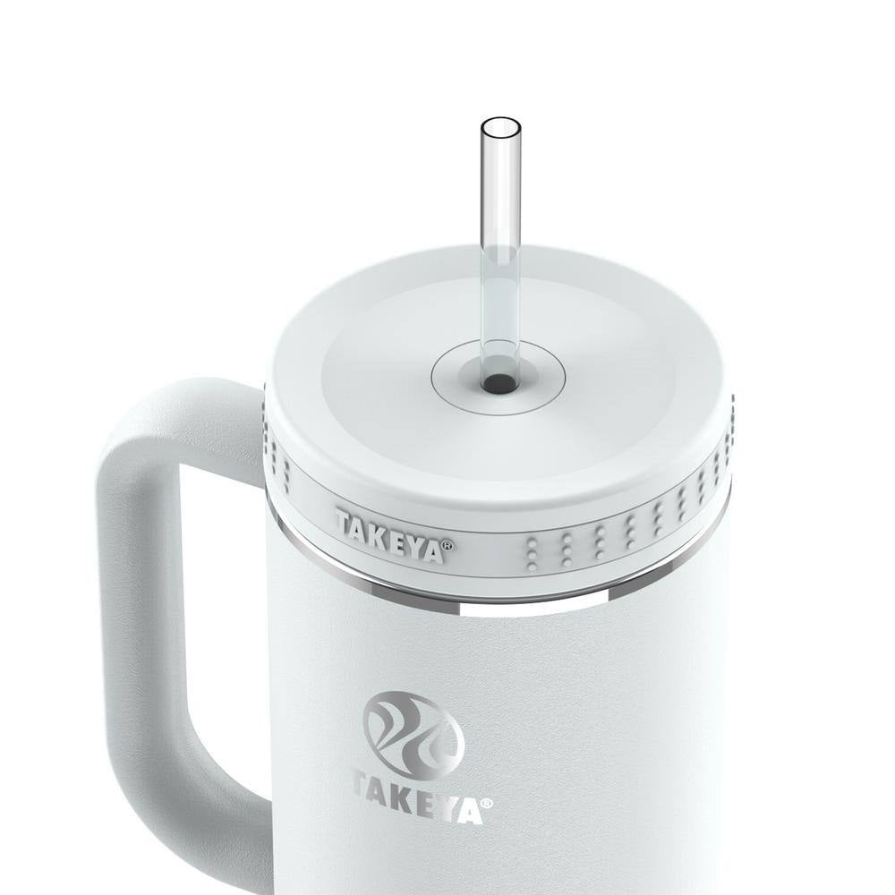 40 Oz. Stainless Steel Standard Tumbler with Straw in Mist