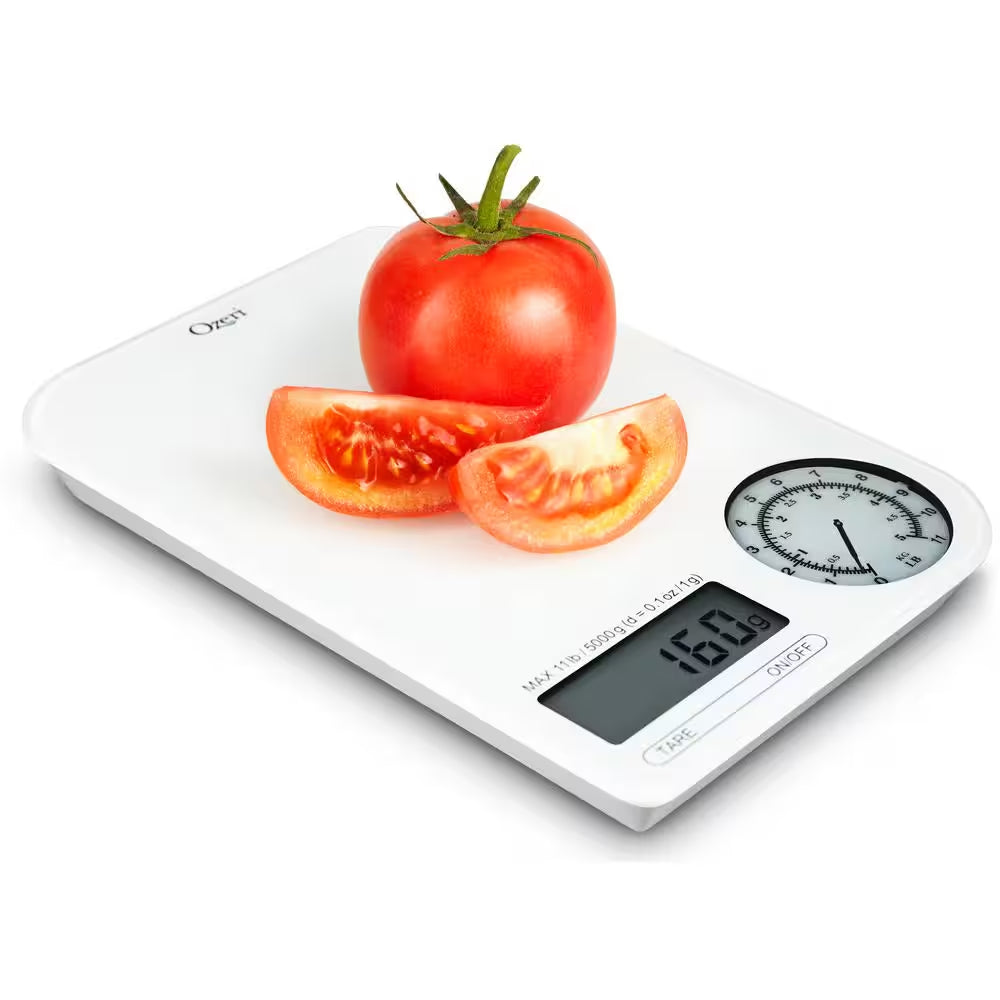 Rev Digital Kitchen Scale with Electro-Mechanical Weight Dial