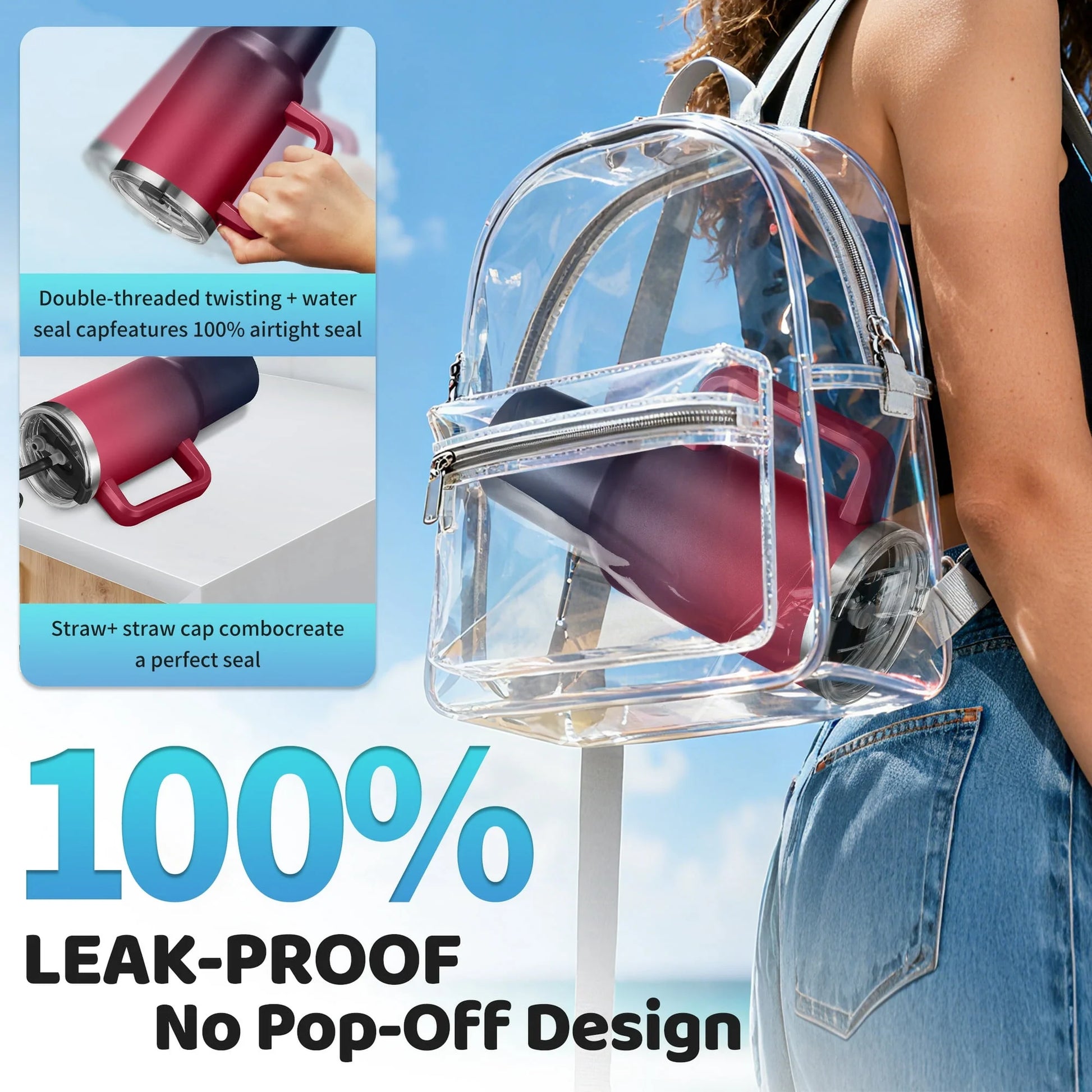 40 Oz Tumbler with Handle and Straw,Stainless Steel Insulated Cup,100% Leak-Proof Travel Coffee Mug for Hot and Cold Beverage,Water Bottle for Office Gym Car Metal Cup