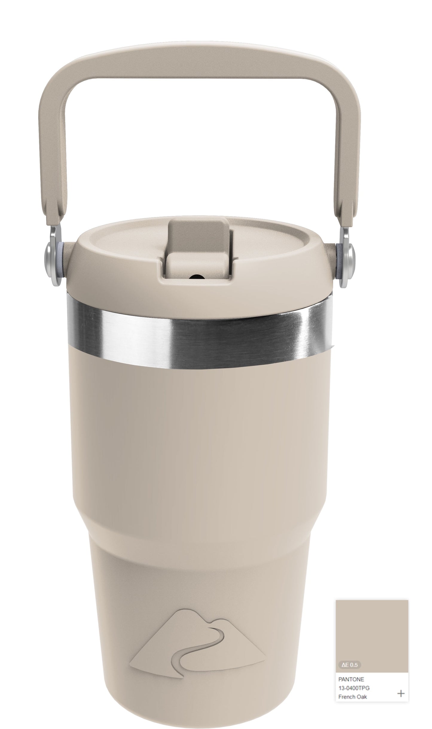 18 Oz Stainless Steel Insulated Swivel Tumbler, Tan