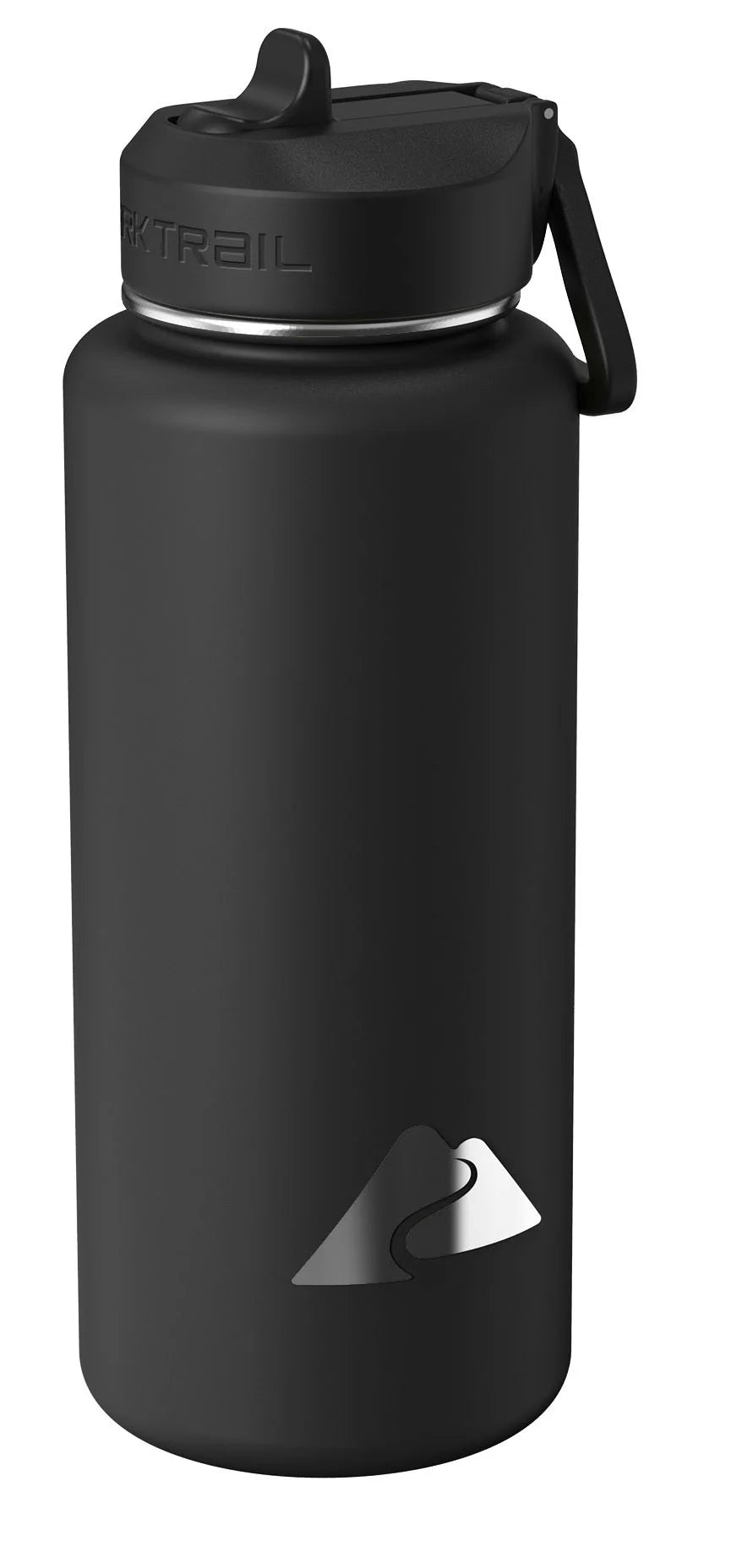 (3 Pack)  32 Oz Stainless Steel Insulated Flip-Straw Water Bottle with Handle, Black