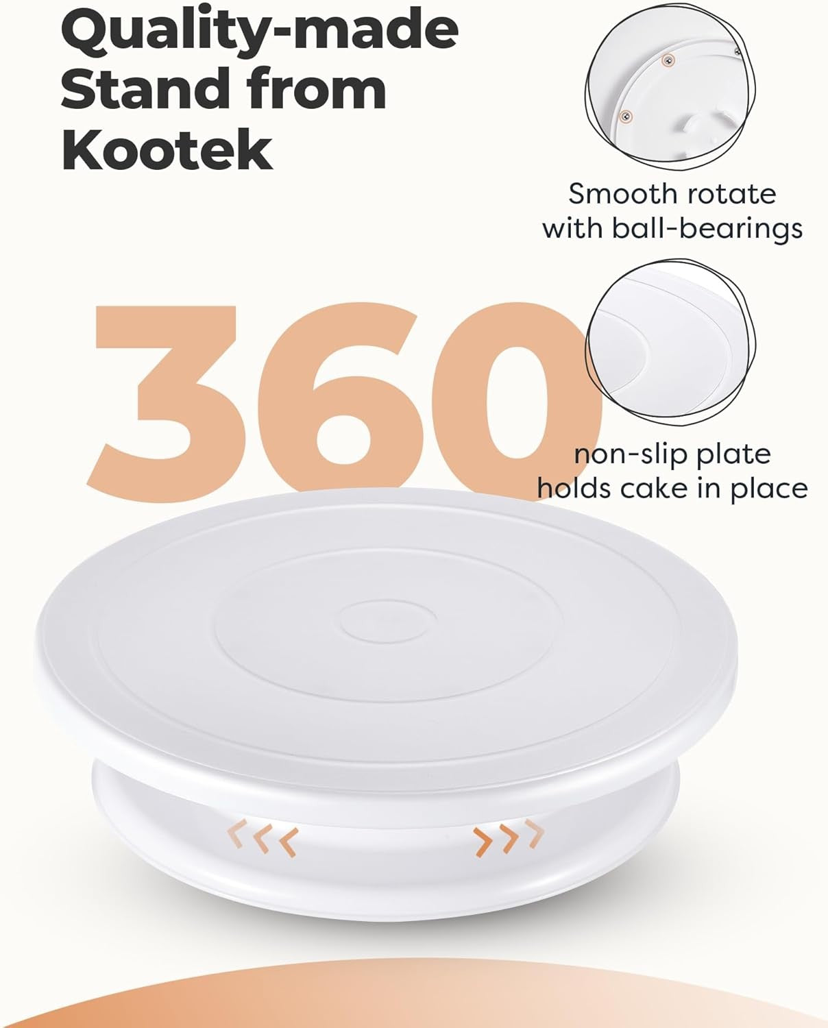 Kootek 71PC Cake Decorating Kit, Piping Tips, Turntable, Spatulas, Bags