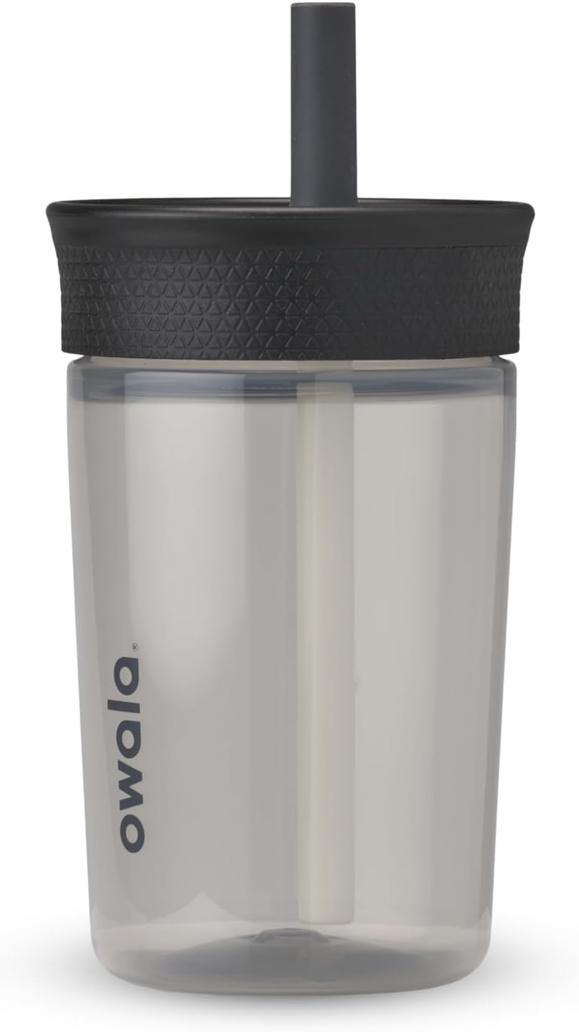 Owala Kids 15Oz Tumbler Straw Black Gray