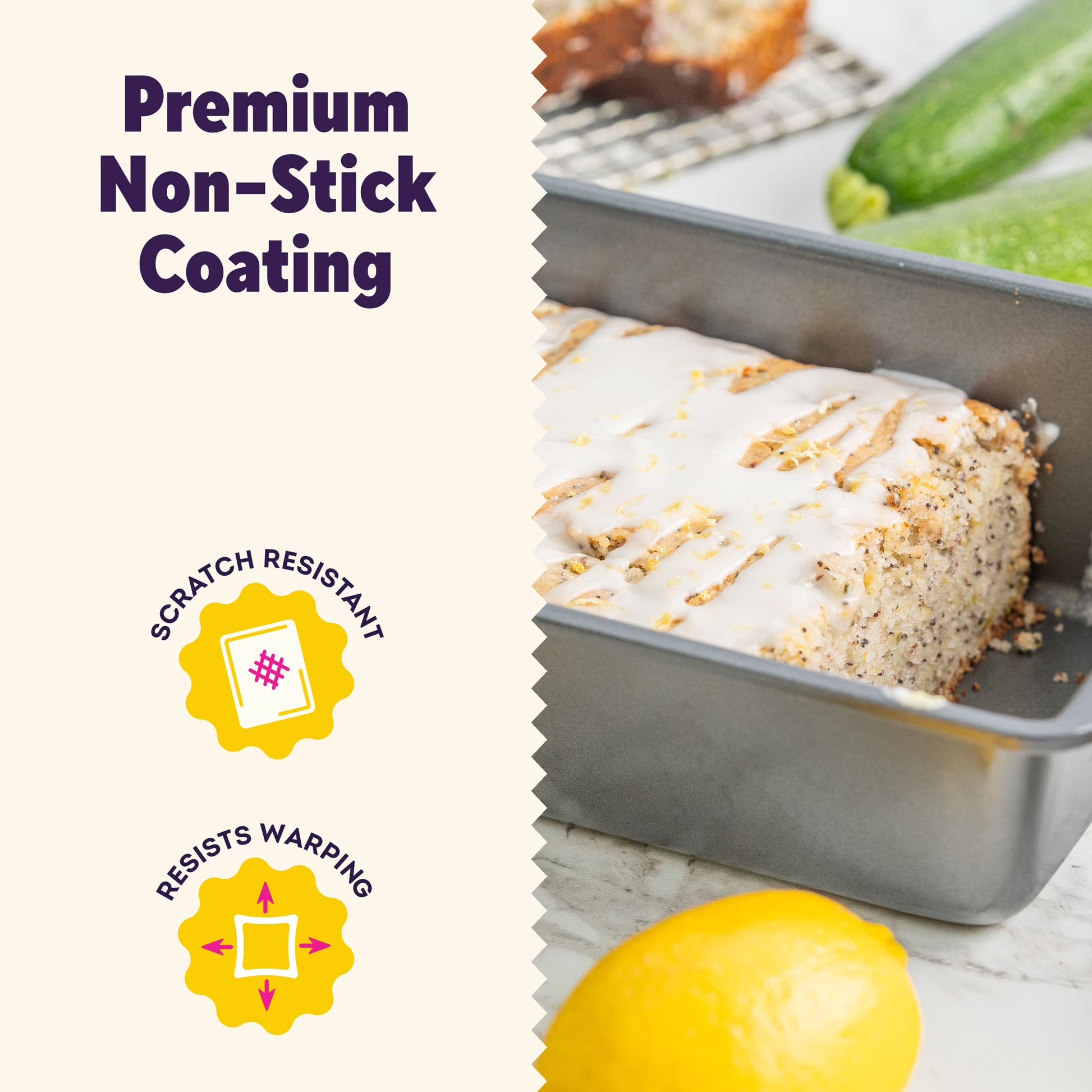 Premium Non-Stick Baking Bread Loaf Pan 9X5 Meatloaf & Banana Bread, Packaging May Vary