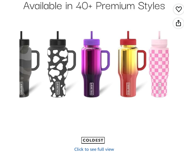 Coldest Tumbler with Handle and Straw, 100% Leak Proof Insulated Tumbler with Lid and Straw (3 Lids), Stainless Steel Tumblers for Women & Men, Cup Holder Friendly Base, 36 oz (Mr. Snowie)