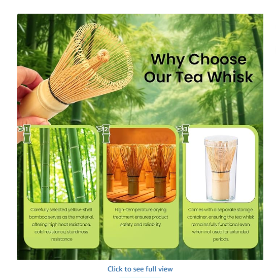Matcha Whisk Set, Ceramic Matcha Kit Desert Style, Matcha Whisk and Bowl, Bamboo Scoop and Rest, Sifter and Tea Towel, 7 Pcs Gifts for Matcha Lover (Blue)