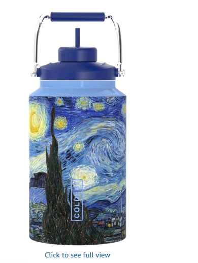 Coldest 128oz Tumbler with Handle and Straw - Starry Night (3 Lids)