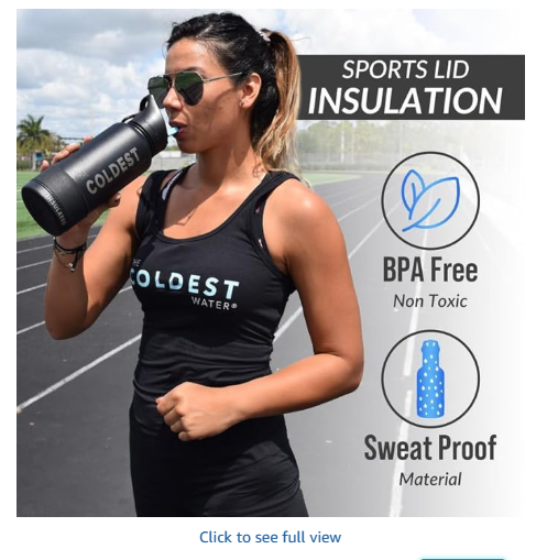 Coldest Insulated Water Bottle with Straw Lid - Stainless Steel Metal Insulated Bottle for Men & Women (Stardust Glitter, 40 oz)