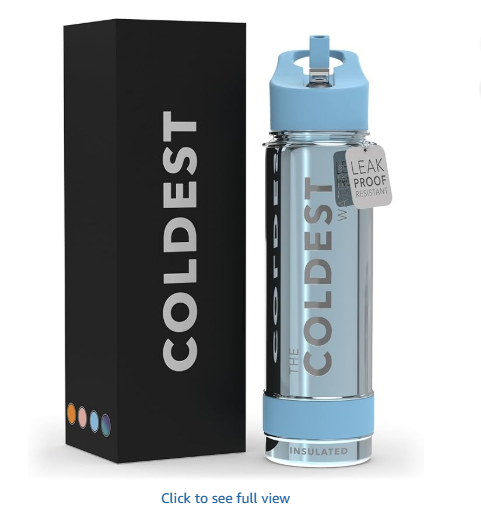 Coldest Insulated Water Bottle with Straw Lid - Stainless Steel Metal Insulated Bottle for Men & Women (Stardust Glitter, 40 oz)