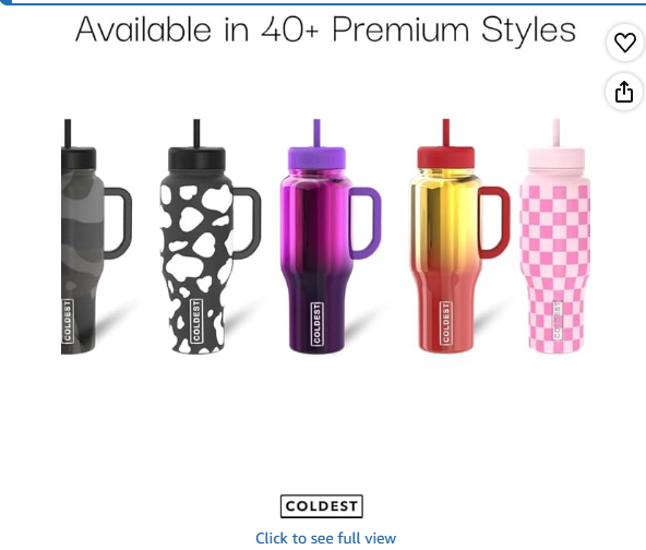 Coldest Tumbler with Handle and Straw, 100% Leak Proof Insulated Tumbler with Lid and Straw (3 Lids), Stainless Steel Tumblers for Women & Men, Cup Holder Friendly Base, 36 oz (Black Polka Dots)