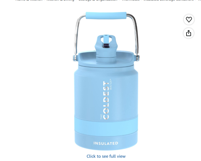 COLDEST Sports Water Bottle 64oz (Straw Lid) - Fusion Blue